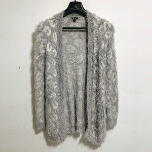 Fuzzy Leopard Print Cardigan